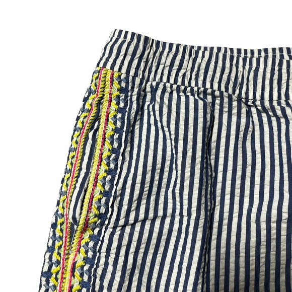 Vineyard Vines Striped Embroidered Shorts Women's Size 4 Blue White Yellow Pink - Picture 2 of 5
